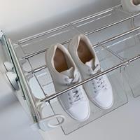 Plus - Shoe rack 6V - bianco - bright aluminium - transparent polycarbonate 3